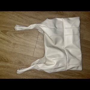 Forever21 Faux Leather Crop Top, Sizs M